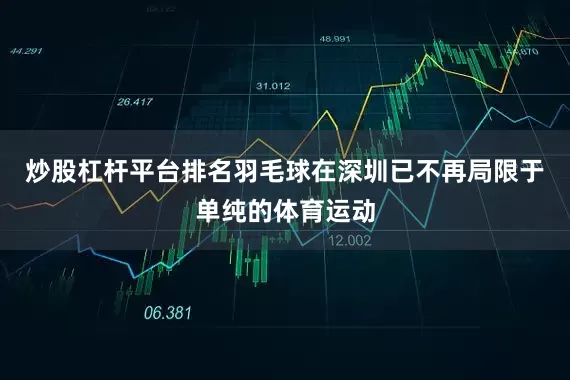 炒股杠杆平台排名羽毛球在深圳已不再局限于单纯的体育运动