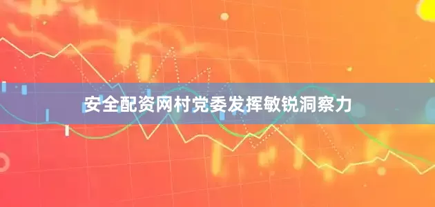 安全配资网村党委发挥敏锐洞察力